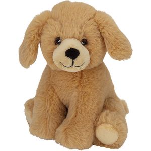 Pluche dieren knuffels Golden Retriever hond van 17 cm - Knuffeldieren speelgoed