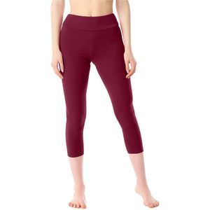 Merry Style MS-MS10-430-LE Dames Capri Leggings - Sport - Vrijetijdsbroek - 3/4 Lengte - Katoen - Sporbroek - Yogabroek - Wijn - L