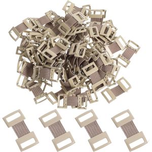 Elastische bandageclips - 100 stuks metalen verbandklemmen - Beige - compressie-wrap clip voor veilige grip - plakverband - bandage accessoires