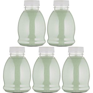 Scrubzout Dennen - 375 gram - Fles met transparante dop - Set van 5 stuks - Hydraterende Lichaamsscrub
