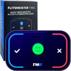 Flitsmeister TWO - Waarschuwingsmelder voor Flitsers, Verkeerssituaties en Maximum Snelheid - Haarscherp Kleurendisplay - Werkt icm Flitsmeister App, incl 1 Jaar Gratis PRO - Voor Auto en Motor