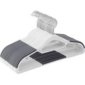 Kleerhangers Ryland deluxe - 30 stuks - Wit - Broekhangers - Antislip - Ruimtebesparend - 42 x 0,6 x 21,5 cm