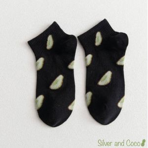 SilverAndCoco® - Avocado Sokken / Gekke Vrolijke Foute Happy Kleding voor Volwassenen / Leuke Grappige Dikke Warme Heren Vrouwen Socks / Verjaardag Sok Outfit Katoen / Mannen Vrouwen Kerst Cadeau met Tekst / Enkel Sokjes