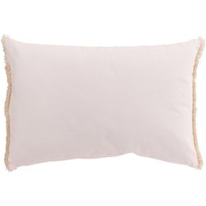 J-Line kussen Kerstkous - katoen - wit/goud