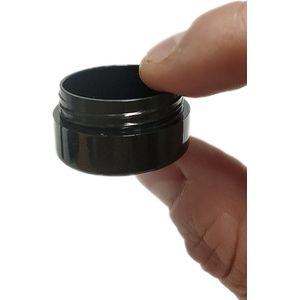 Mini Plastic Potjes met Deksel - 4 ml - 12 stuks - Zwart - Cosmetica potje - Lege Potjes - Zalfpotje