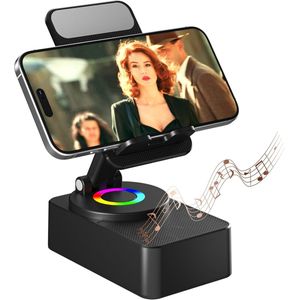 Gsedaox- Bluetooth 5.3 Speaker- Telefoonhouder- Draagbare Draadloos Speaker- Mini Party Speaker -Muziekbox-Zwart