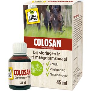 VITALstyle Colosan - Paarden Supplement - Eerste Hulp Bij Storingen In Het Maagdarmkanaal - Met o.a. Levertraan & Anijsolie - 45 ml