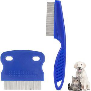 Vlooienkam en Luizenkam Set voor Honden en Katten - Professionele Huisdierverzorging