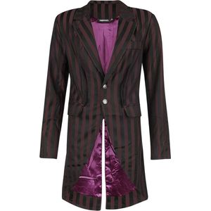 Jawbreaker Stripe Blazar Dames Lange jassen - rood/zwart - XS