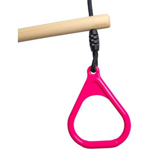 BOOST2 trapeze met Kunststof Ringen roze met zwart touw voor schommel