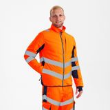 Engel Safety - 1159-158 - Gewatteerde Jack - Hi-vis Orange / Blue Ink