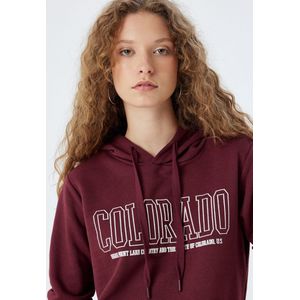 Capuchon kraag Met drukwerk Sweatshirt