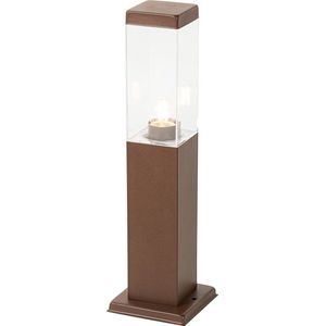 QAZQA malios - Moderne Staande Buitenlamp | Staande Lamp voor buiten - 1 lichts - H 45 cm - Roestbruin - Buitenverlichting