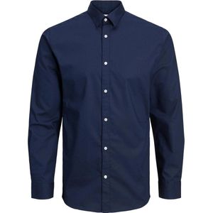 Jack & Jones - Heren Overhemden Joe Structure - Blauw - Maat M