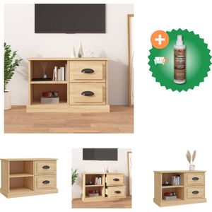 vidaXL Tv-meubel 73x35-5x47-5 cm bewerkt hout sonoma eikenkleurig - Kast - Inclusief Houtreiniger en verfrisser