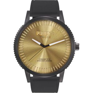 Puma Suede PU104101007 Horloge - Siliconen - Zwart - Ø 45 mm