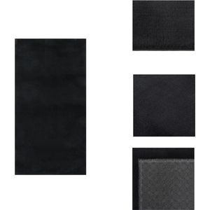 vidaXL Tapijt - Zwart 80x150 cm - Polyester - Vloerkleed