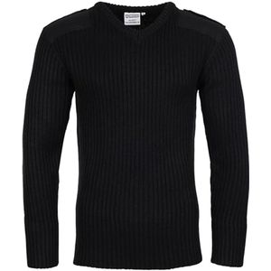 120V V-hals Combat Jumper Zwart - Maat S