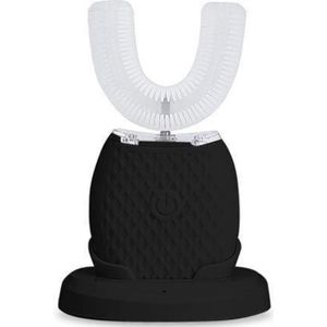 Elektrische Tandenborstel - Tanden Bleker - 360 Graden Tandenborstel - Elektrische tandenborstel met basis - Intelligent Whitening Kit Toothbrush - Toothbrush - Whitening Kit - Tanden Bleken - Tandenborstel - Elektrisch - 360° Tandenborstel - Zwart