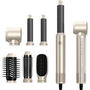 Ukliss Air Styler 6 в 1 Hair Dryer van 110.000 tpm - Fohn Voor Krullen en Stylen - Heteluchtborstel Thermal Brush Haardroger Krulfohn - Straightener Air Brush Set Haardroger Met Borstel