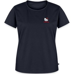 Hello Kitty Geborduurd Portret Premium T Shirt Dames