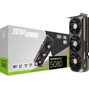 ZOTAC GAMING GeForce RTX 5080 SOLID CORE OC - Grafische Kaart 16GB GDDR7 - PCIe 5.0 - 1x HDMI 2.1b - 3x DisplayPort 2.1b
