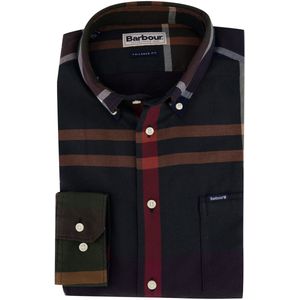 Barbour - Casual Overhemd - Navy - Normale Fit - Geruit - Button Down Boord