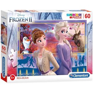 Clementoni - Puzzel 60 Stukjes Frozen 2, Kinderpuzzels, 5-7 jaar, 26056