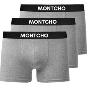 MONTCHO - Essence Series - Boxershort Heren - Onderbroeken Heren - Boxershorts - Ondergoed - 3 Pack - Grijs - Maat: (S - XXL)