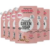 Marcel's Green Soap Douchegel Navulling - Argan & Oudh - 6 x 500ml