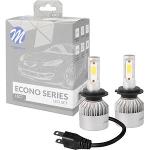 H7 LED koplampen ombouwset 6500K / 10.000 Lumen wit - Auto/Motor/Scooter/Vrachtwagen 12V / 24V - Set (2 stuks)