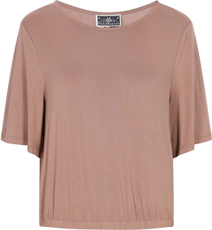 DreiMaster - Maritim Shirt - Sand - Effen - Halve Mouw