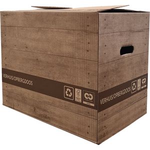 Verhuisdozen - Duurzaam - Verhuis - 50 stuks - 57L - 40KG draagvermogen - Verhuisdoos - Zelfsluitend - Geen tape nodig - Recyclebaar - Cradle to Cradle® & FSC® Keurmerk