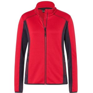James and Nicholson Dames/dames structuur fleece jack (Rood/koolstof)
