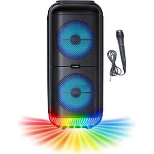 Verlichte Karaokeluidspreker - INOVALLEY - KA22-BTH - Bluetooth V5.0 - 49 cm - 500 W - Zwart