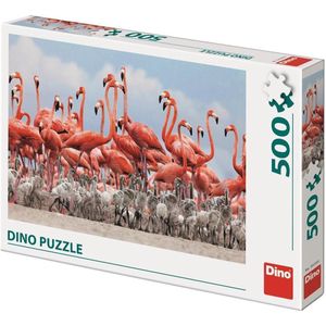 Legpuzzel Dino - Flamingo's - 500 stukjes - Volwassenen en kinderen