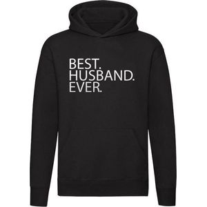 BEST HUSBAND EVER | Unisex | Trui | Sweater | Hoodie | Capuchon | Zwart | Tekst | Altijd | Liefste | Getrouwd | Huwelijk | Echtgenote | Echtgenoot | Man | Vaderdag | Papa | Opa | Vrijgezellenfeest | Abraham | Grappig | Cadeau