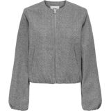Jacqueline de Yong - Jdyofir Balloon Short Jacket - Medium Grey Melange - Dames