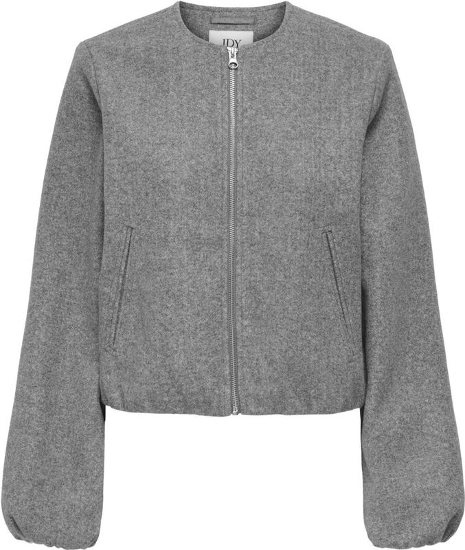Jacqueline de Yong - Jdyofir Balloon Short Jacket - Medium Grey Melange - Dames