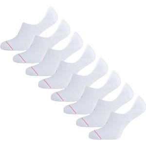 Undiemeister Lage Sokken - 8-pack - Chalk White (Wit) - Onzichtbare Sokken Handgemaakt - Zijdezacht - Mellowood Tencel - Extra Stevig - Footies - Maat 47-49