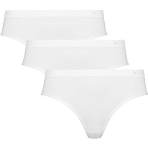 Undiemeister Slip Dames - 3-Pack - Chalk White (Wit) - Ondergoed Zijdezachte Ademende Stof - Elastische band - Platte Naden - Zonder Labels - Gladde Onderbroek Afwerking - Tencel - Slip - Maat XL