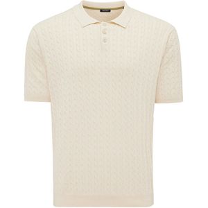 TRESANTI | EEFRON | Gebreide polo met smalle kabel | Beige | Size XXL
