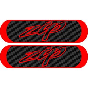 3D Reflector Sticker Piaggio Zip - Carbon/Rood