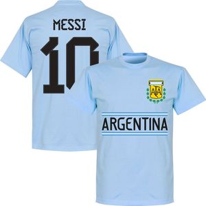 Argentinië Messi 10 Team T-Shirt - Lichtblauw - Kinderen - 104