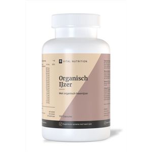 Vital Nutrition Organisch IJzer - Heemijzer uit hemoglobine - Best opneembare vorm - Rijk aminozurenprofiel - 150 capsules