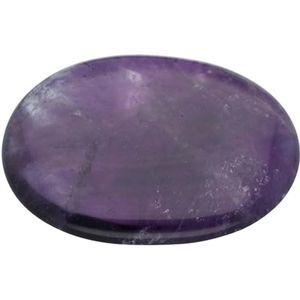Amethist schijfsteen - handbedel zaksteen - hoogwaardige edelsteen