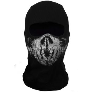 Skull Balaklava Hoed - Helm - Kampeerhoed - Skimasker - Motor/Scooter/Fiets - Gezichtsmasker - Zwart - 1 Stuk