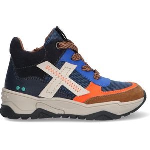 BunniesJR 222845-420 Jongens Hoge Sneakers - Blauw - Leer - Veters