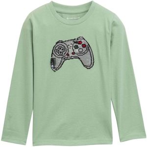 TOM TAILOR - Shirt - Grijs Groen Vuurrood Zwart - Lange Mouw