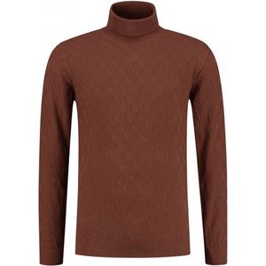 GENTS - Coltrui Heren - Truien Heren Volwassenen jacquard brique Maat XL
